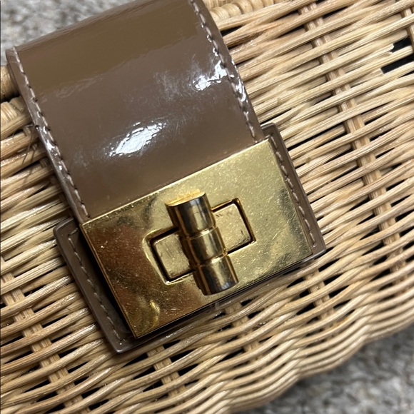 J. Crew Tan Woven Clutch with Gold Accent - Picture 4 of 6